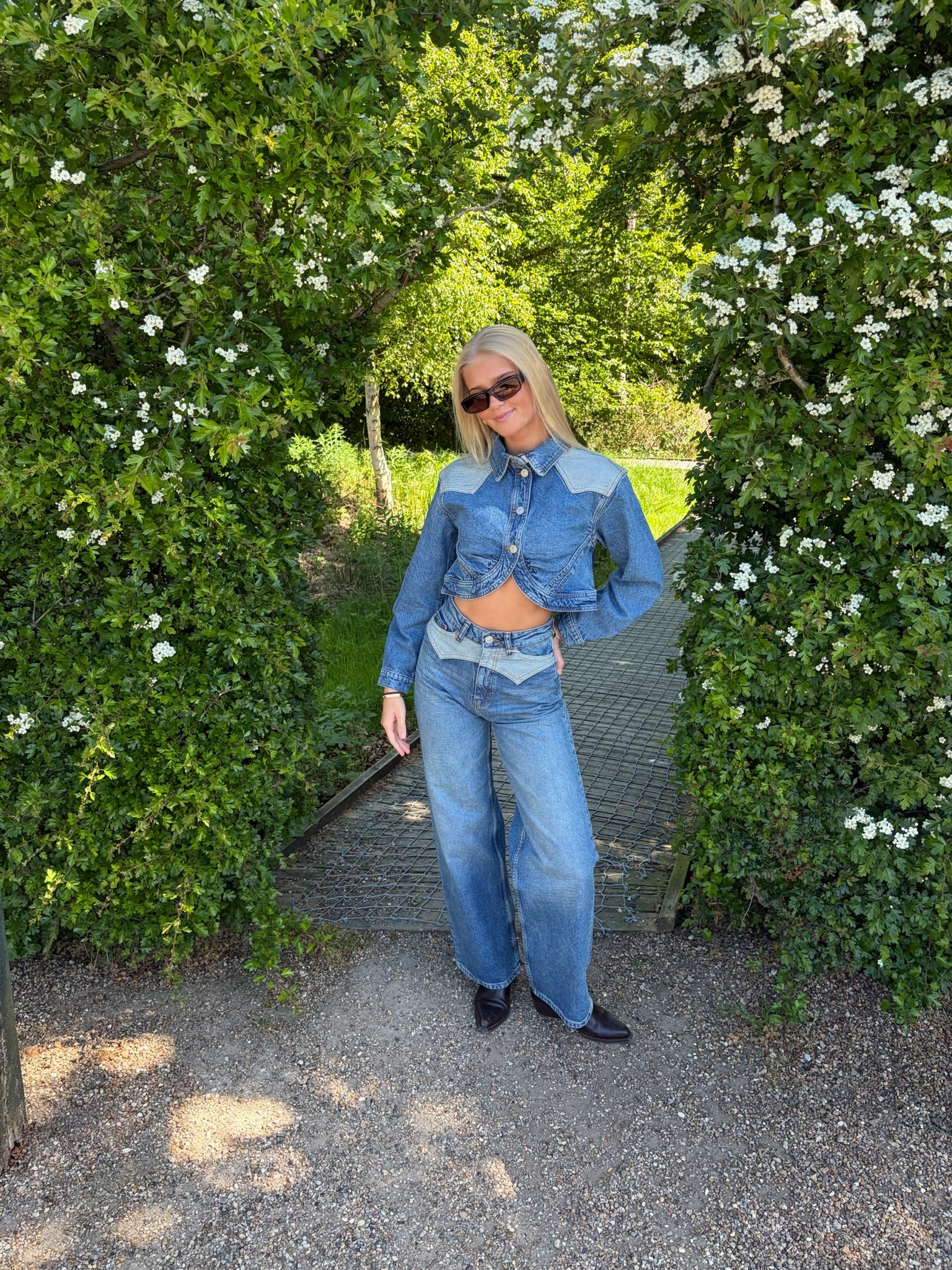 PCRODEO Denim Jacket - Medium Blue Denim